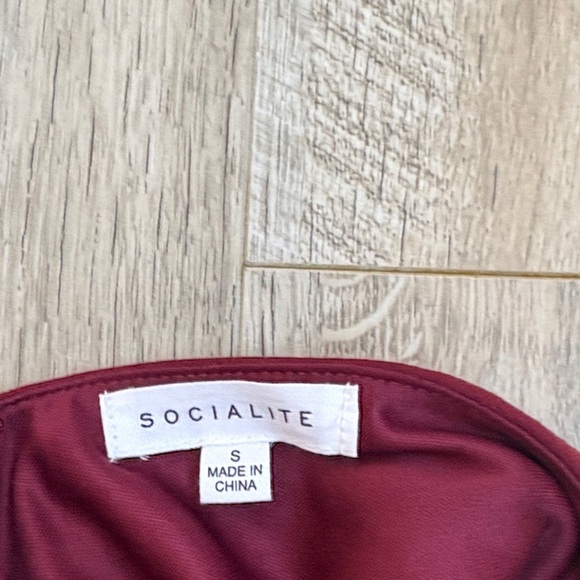 Socialite Cranberry Red Mini Midi Dress - Picture 4 of 4